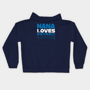 Nana Loves the Detroit Lions Kids Hoodie